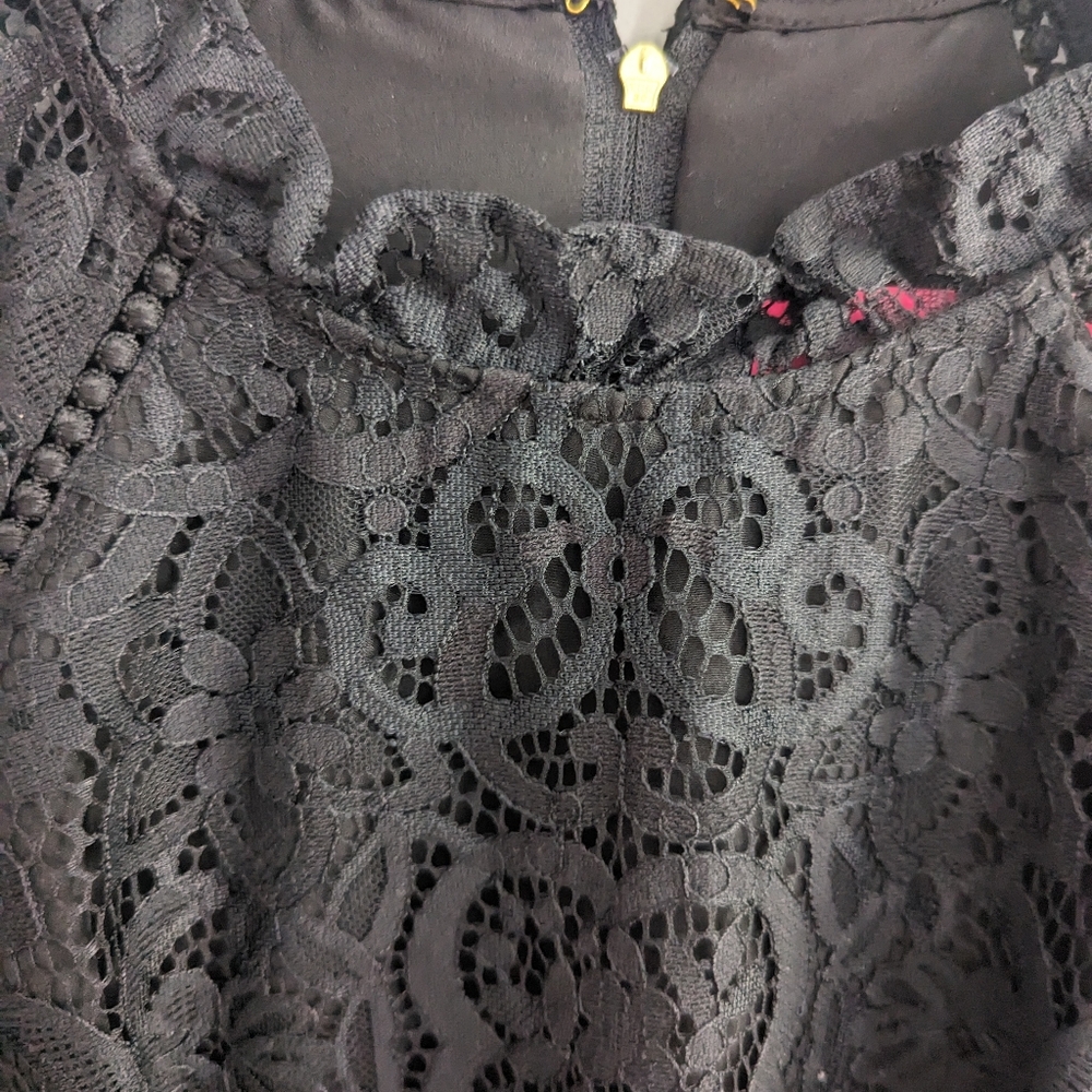 Lilly Pulitzer Avery Black Lace Dress 4 - Picture 2 of 8